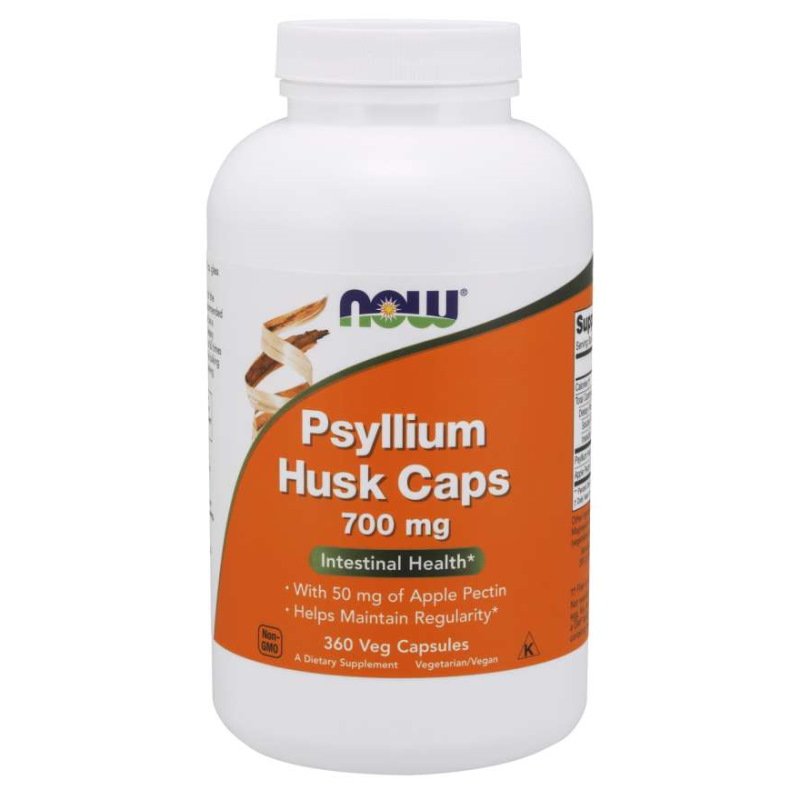 Натуральная добавка NOW Psyllium Husk 700 mg, 360 вегакапсул,  мл, Now. Hатуральные продукты. Поддержание здоровья 