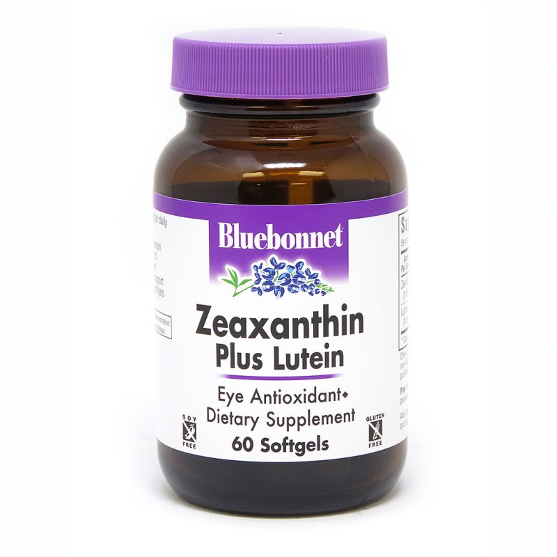 Натуральная добавка Bluebonnet Zeaxanthin plus Lutein, 60 капсул,  мл, Bluebonnet Nutrition. Hатуральные продукты. Поддержание здоровья 