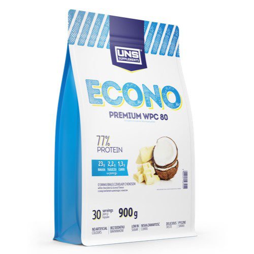 UNS ECONO Premium 900 г Клубника,  ml, UNS. Whey Concentrate. Mass Gain recovery Anti-catabolic properties 