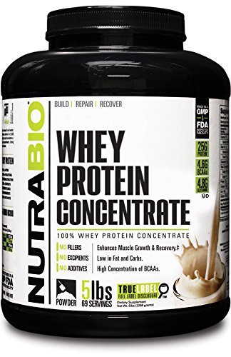 Whey Protein Concentrate, 2270 g, NutraBio. Whey Concentrate. Mass Gain recovery Anti-catabolic properties 