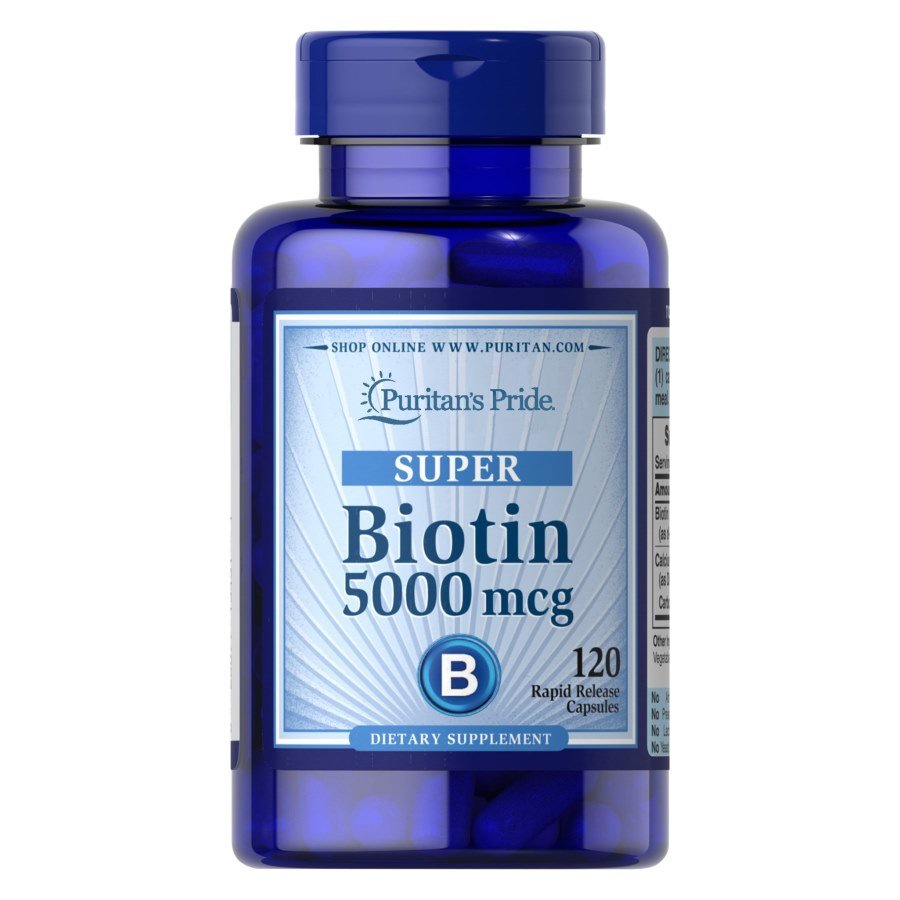 Витамины и минералы Puritan's Pride Biotin 5000 mcg, 120 капсул,  ml, Puritan's Pride. Vitamins and minerals. General Health Immunity enhancement 