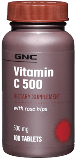 Vitamin C 500, 100 piezas, GNC. Vitamina C. General Health Immunity enhancement 