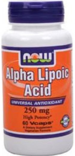 Alpha Lipoic Acid 250 mg, 100 pcs, Now. Alpha Lipoic Acid. General Health Glucose metabolism regulation Lipid metabolism regulation 