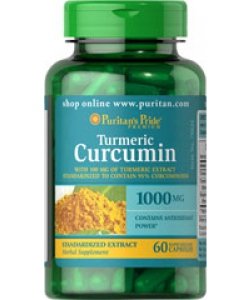 Turmeric Curcumin 1000 mg, 60 шт, Puritan's Pride. Куркума. Поддержание здоровья Антикатаболические свойства Противовоспалительные свойства Повышение тестостерона Антисептические свойства Ускорение метаболизма 