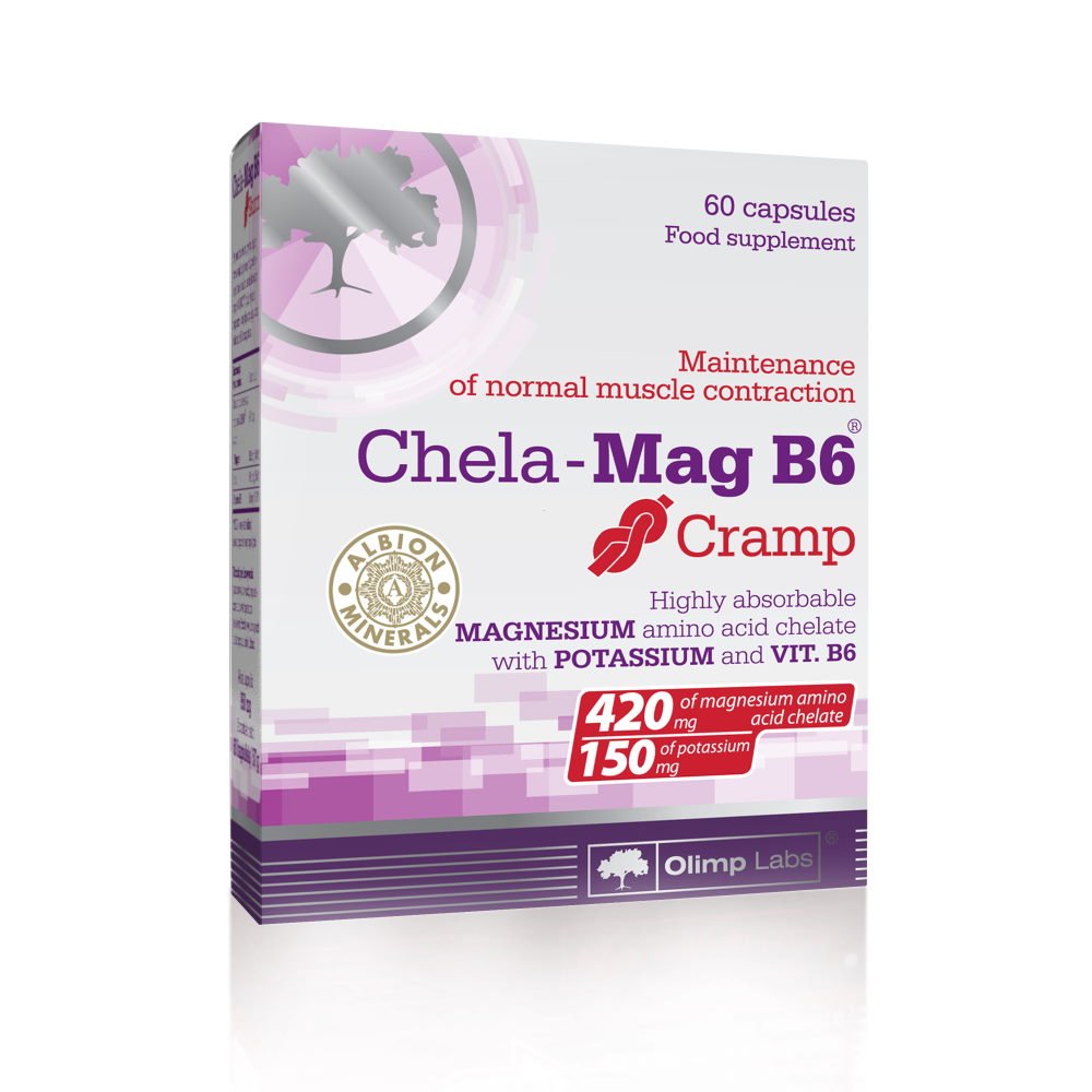 Витамины и минералы Olimp Chela-Mag B6 Cramp, 60 капсул,  ml, Olimp Labs. Vitaminas y minerales. General Health Immunity enhancement 