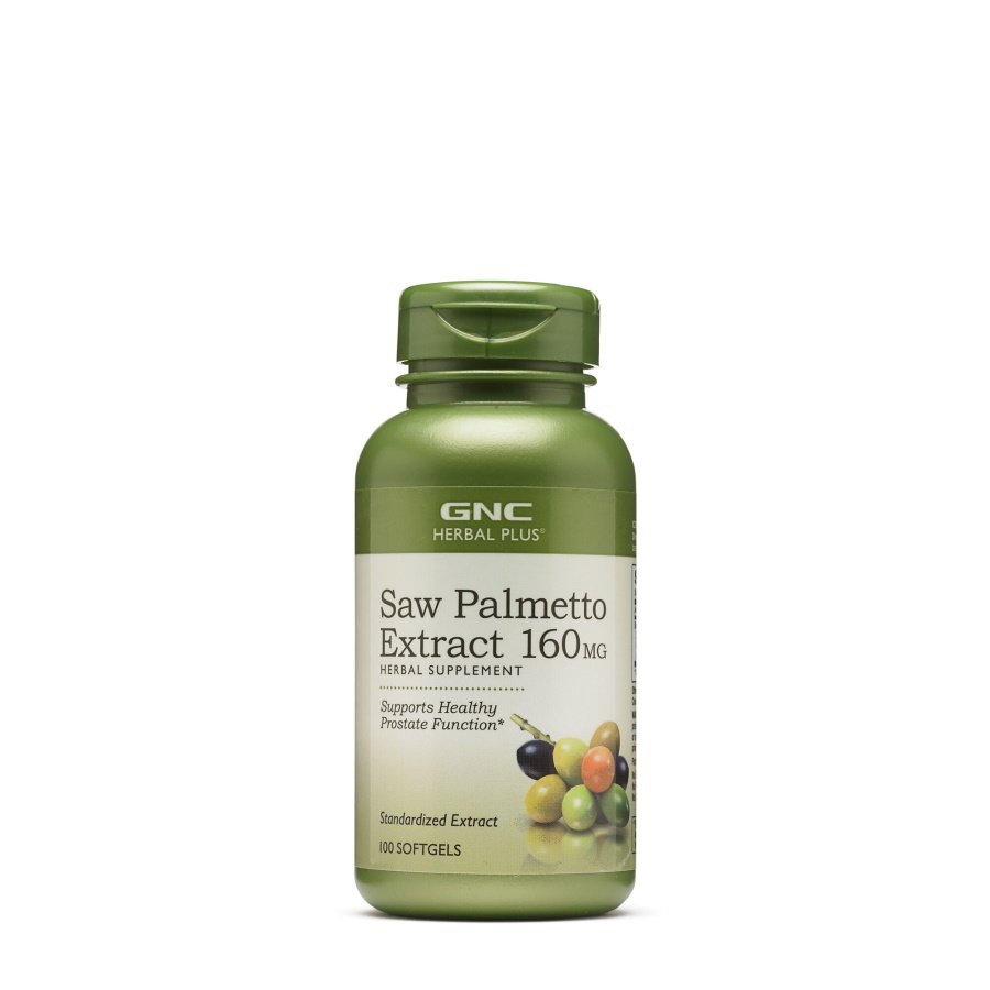 Натуральная добавка GNC Herbal Plus Saw Palmetto Extract 160 mg, 100 капсул,  ml, GNC. Natural Products. General Health 