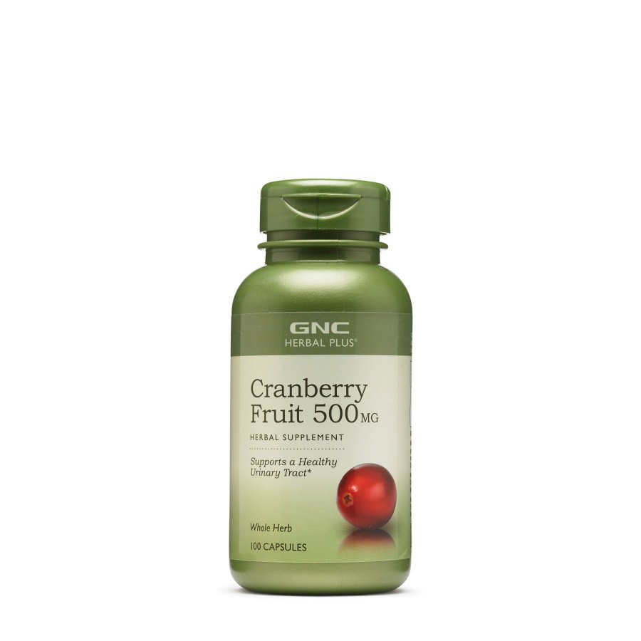Натуральная добавка GNC Herbal Plus Cranberry Fruit 500 mg, 100 капсул,  мл, GNC. Hатуральные продукты. Поддержание здоровья 
