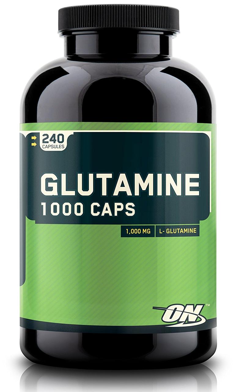 Glutamine 1000 Caps Optimum Nutrition 240 caps,  ml, Optimum Nutrition. Glutamine. Mass Gain recovery Anti-catabolic properties 