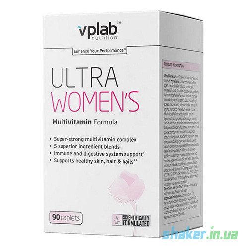 Витамины для женщин VP Lab Ultra Women's (90 капс) вп лаб ультра вумен,  мл, VPLab. Витамины и минералы. Поддержание здоровья Укрепление иммунитета 