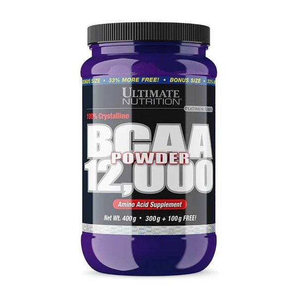 Аминокислота BCAA Ultimate BCAA 12 000 Powder Unflavored, 400 грамм,  мл, Ultimate Nutrition. BCAA. Снижение веса Восстановление Антикатаболические свойства Сухая мышечная масса 