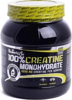 100% Creatine Monohydrate, 500 g, BioTech. Creatine monohydrate. Mass Gain Energy & Endurance Strength enhancement 