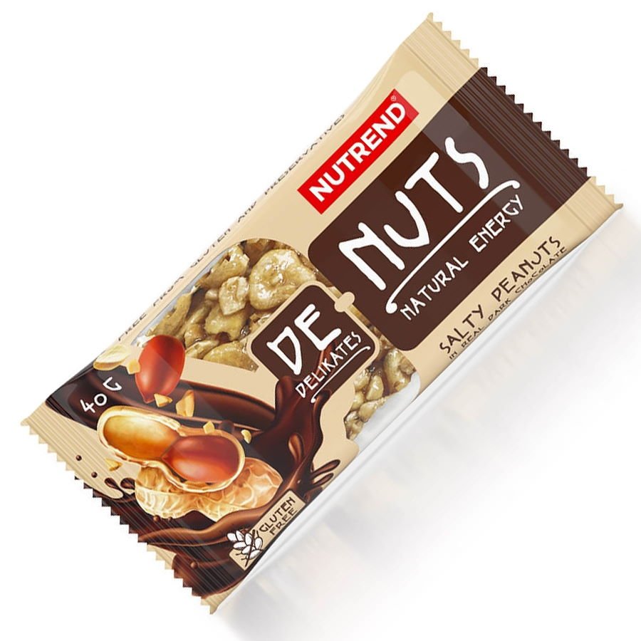 Nutrend Батончик Nutrend DeNuts, 40 грамм, соленый арахис в черном шоколаде, , 40 