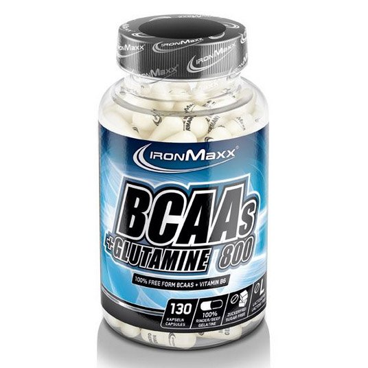 BCAA IronMaxx BCAAs + Glutamine 800, 130 капсул,  мл, IronMaxx. BCAA. Снижение веса Восстановление Антикатаболические свойства Сухая мышечная масса 