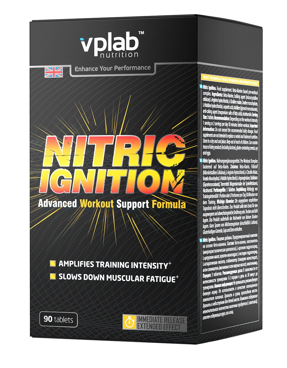 Nitric Ignition, 90 шт, VPLab. Предтренировочный комплекс. Энергия и выносливость 