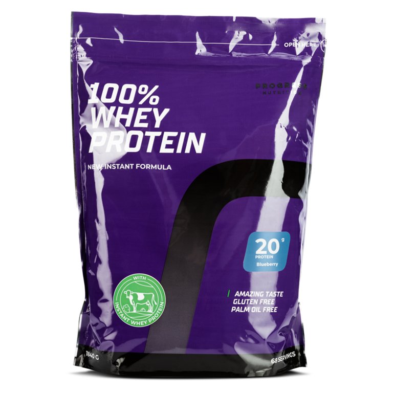 Протеин Progress Nutrition 100% Whey Protein, 1.84 кг Черника,  мл, Progress Nutrition. Протеин. Набор массы Восстановление Антикатаболические свойства 