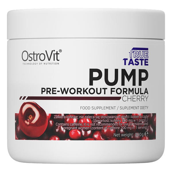 Предтреник OstroVit PUMP Pre-Workout Formula (300 г) островит памп cherry,  мл, OstroVit. Предтренировочный комплекс. Энергия и выносливость 