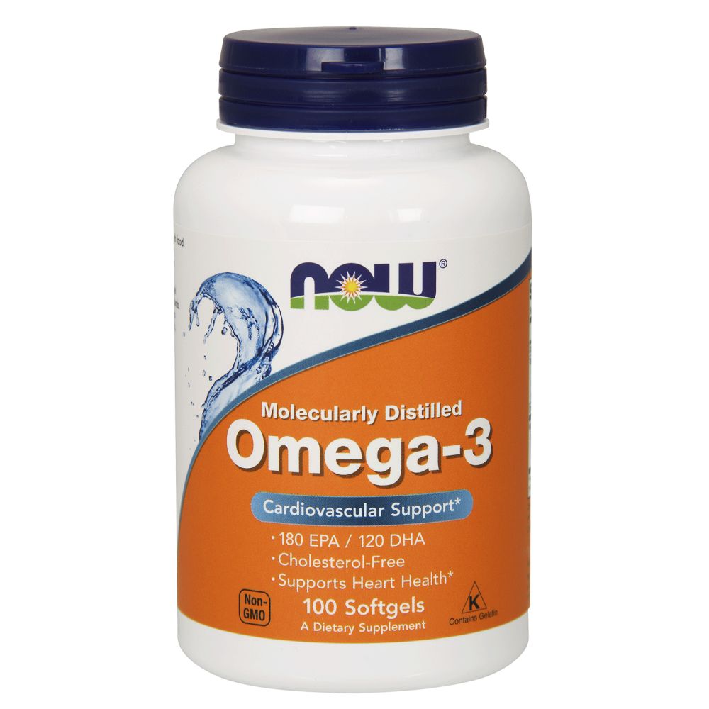 Omega-3 Cardiovascular Support, 100 pcs, Now. Omega 3 (Fish Oil). General Health Ligament and Joint strengthening Skin health CVD Prevention Anti-inflammatory properties 