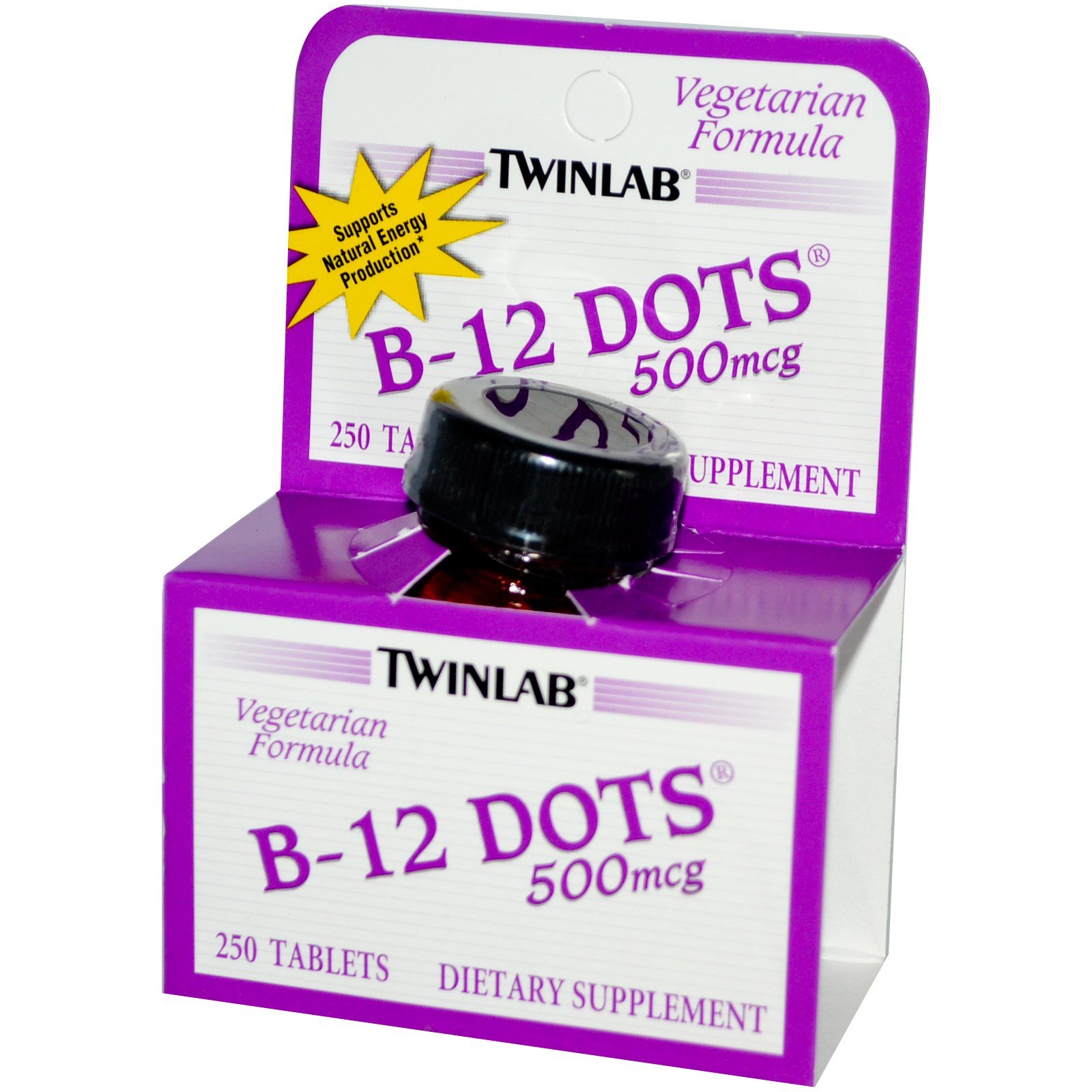 B-12 dots, 250 шт, Twinlab. Витамин B. Поддержание здоровья 