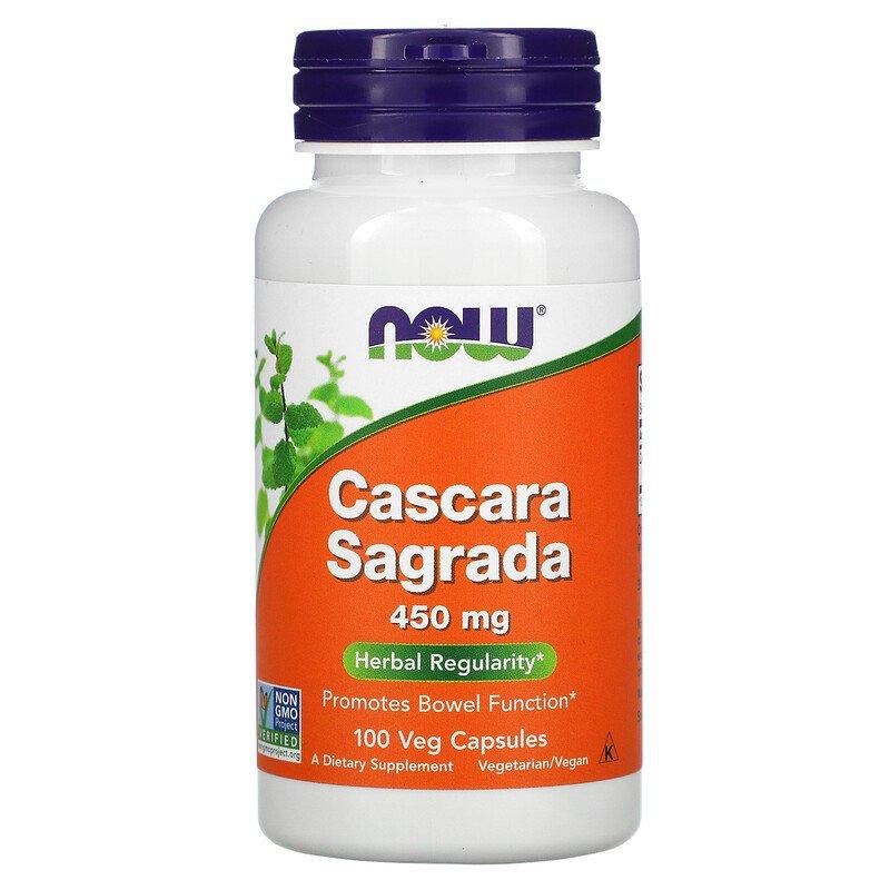 NOW Foods Cascara Sagrada 450 mg 100 VCaps,  мл, Now. Спец препараты. 