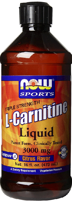 L-Carnitine Liquid 3000 mg, 473 ml, Now. L-carnitina. Weight Loss General Health Detoxification Stress resistance Lowering cholesterol Antioxidant properties 