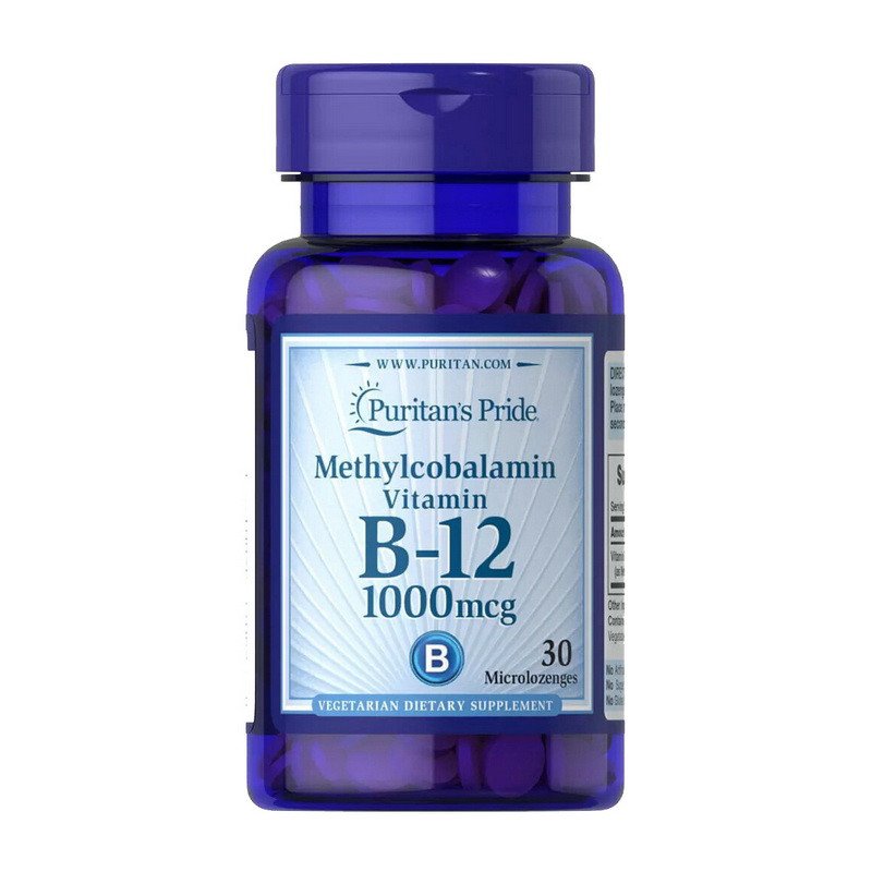 Puritan's Pride Метилкобаламин Puritan's Pride B-12 1000 mcg Methylcobalami 30 капсул, , 