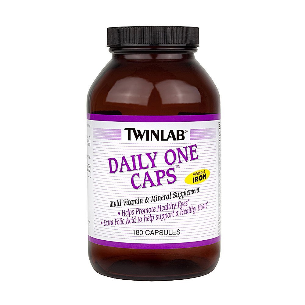 Daily one caps without iron, 180 piezas, Twinlab. Complejos vitaminas y minerales. General Health Immunity enhancement 