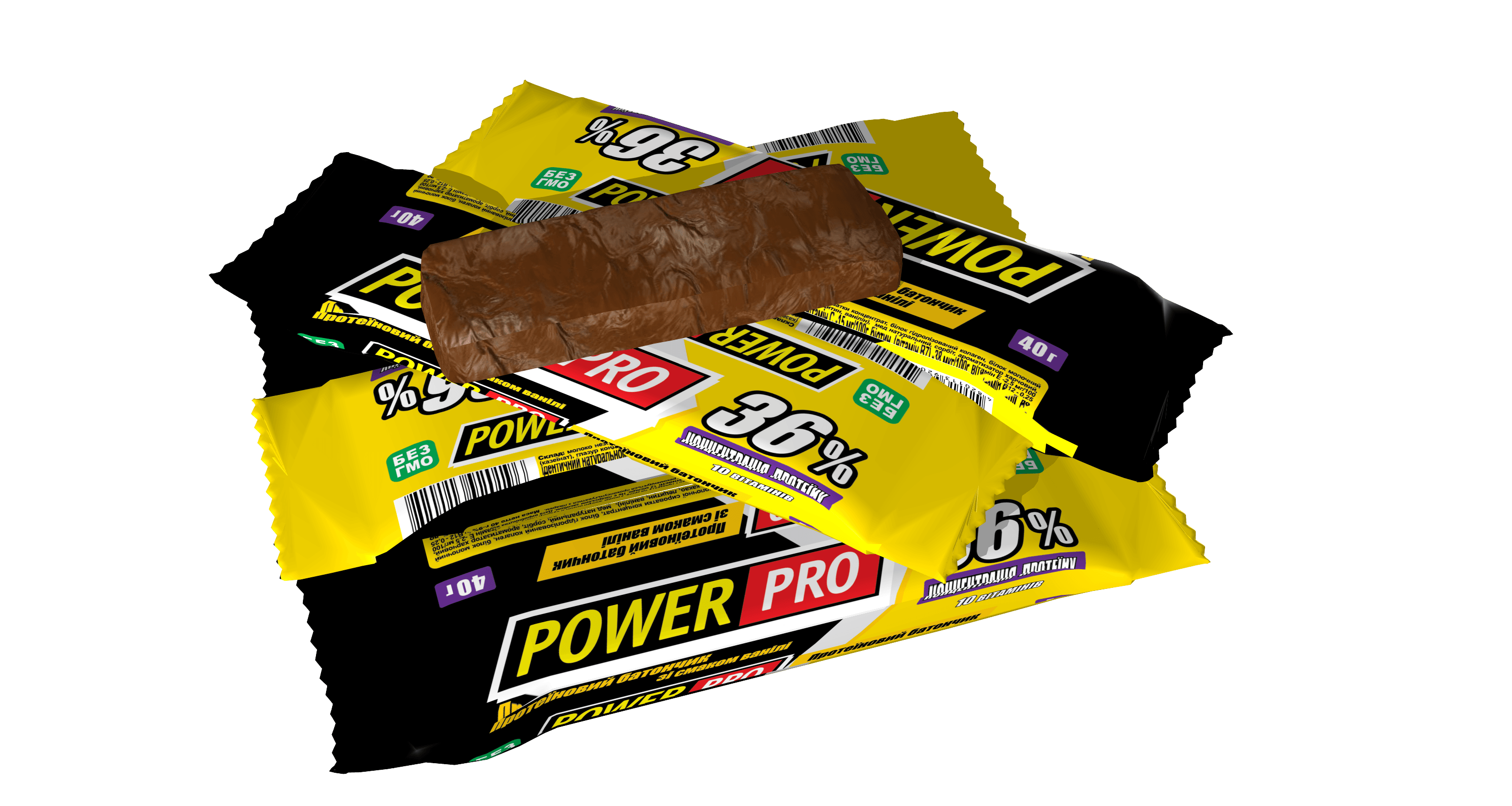 Protein Bar 36%, 40 g, Power Pro. Bares. 