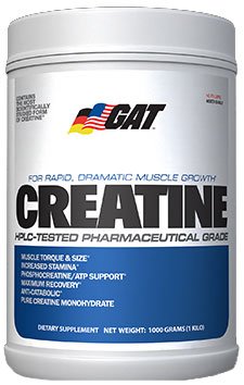 Creatine, 1000 g, GAT. Creatine monohydrate. Mass Gain Energy & Endurance Strength enhancement 