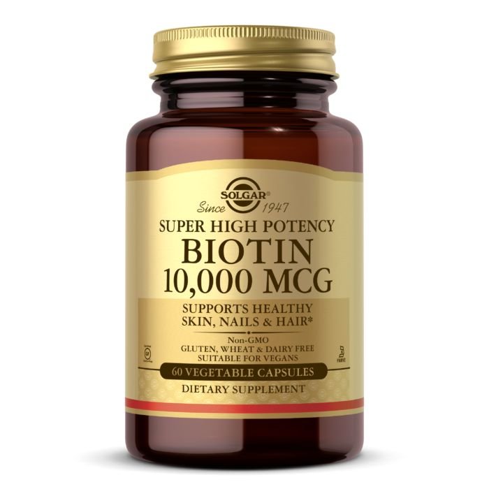 Витамины и минералы Solgar Biotin 10000 mcg, 60 вегакапсул,  ml, Solgar. Vitamins and minerals. General Health Immunity enhancement 