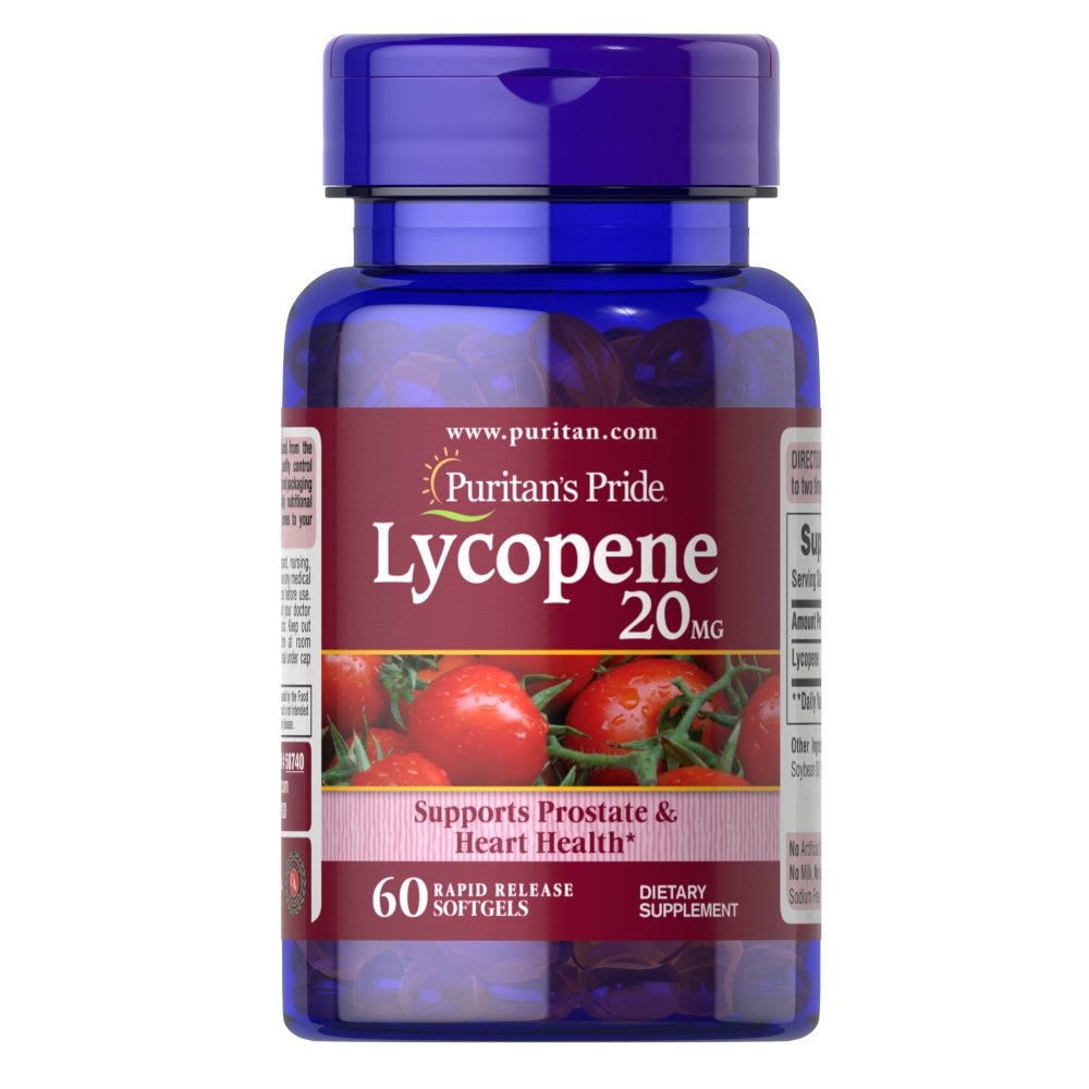 Натуральная добавка Puritan's Pride Lycopene 20 mg, 60 капсул,  ml, Puritan's Pride. Natural Products. General Health 