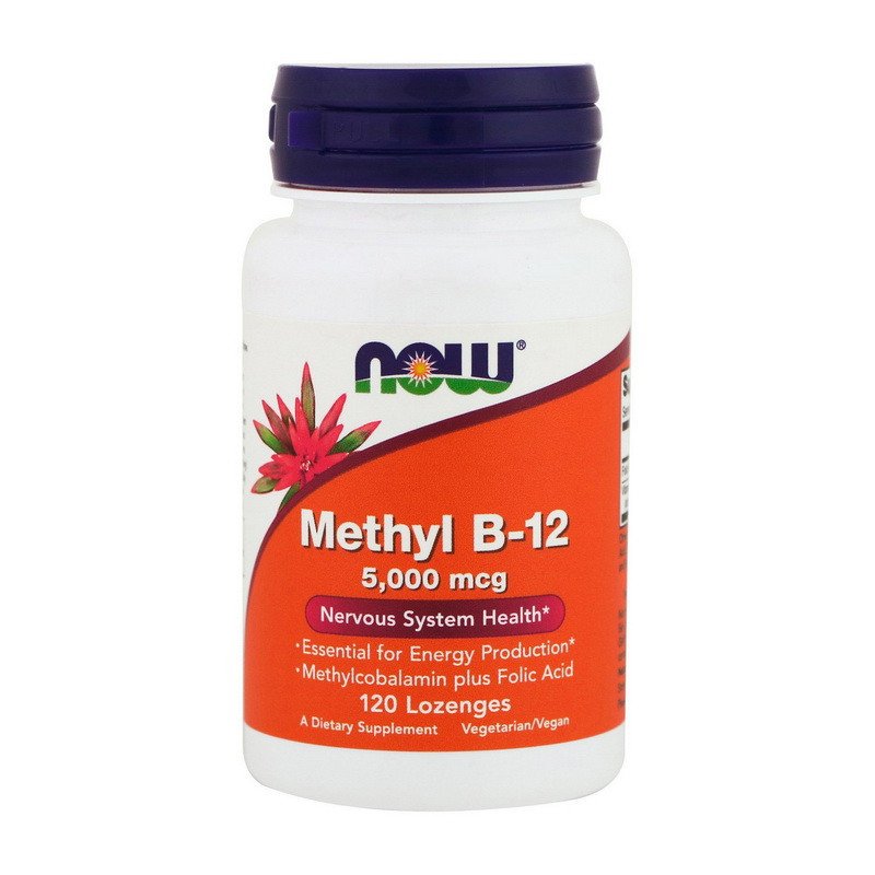 Now Витамин Б12 Now Foods Methyl B-12 5000 mсg (120 леденцов) метилкобаламин нау фудс, , 120 