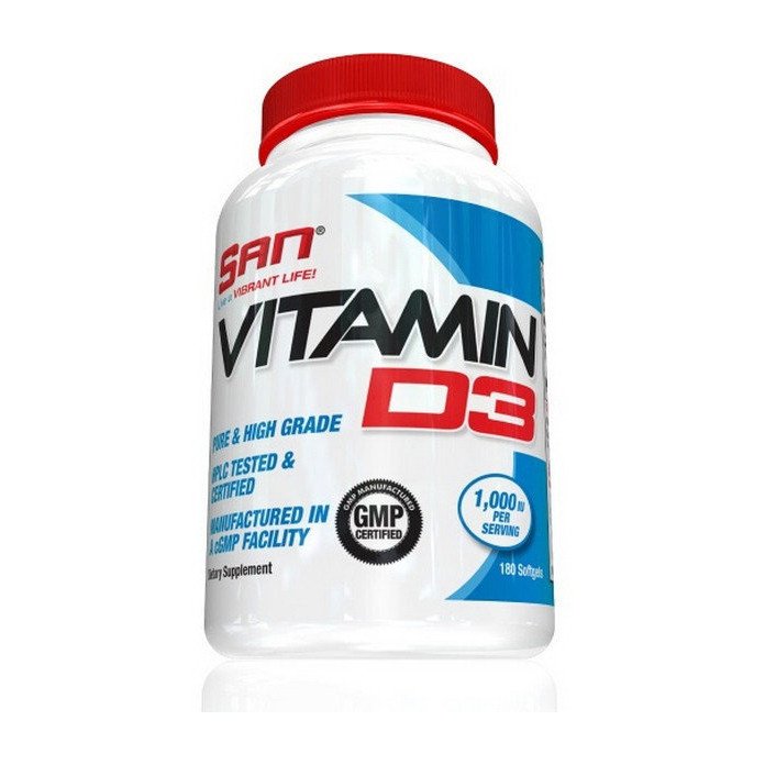 Витамин д3 SAN Vitamin D3 1000 IU (180 капс) сан,  мл, San. Витамин D. 