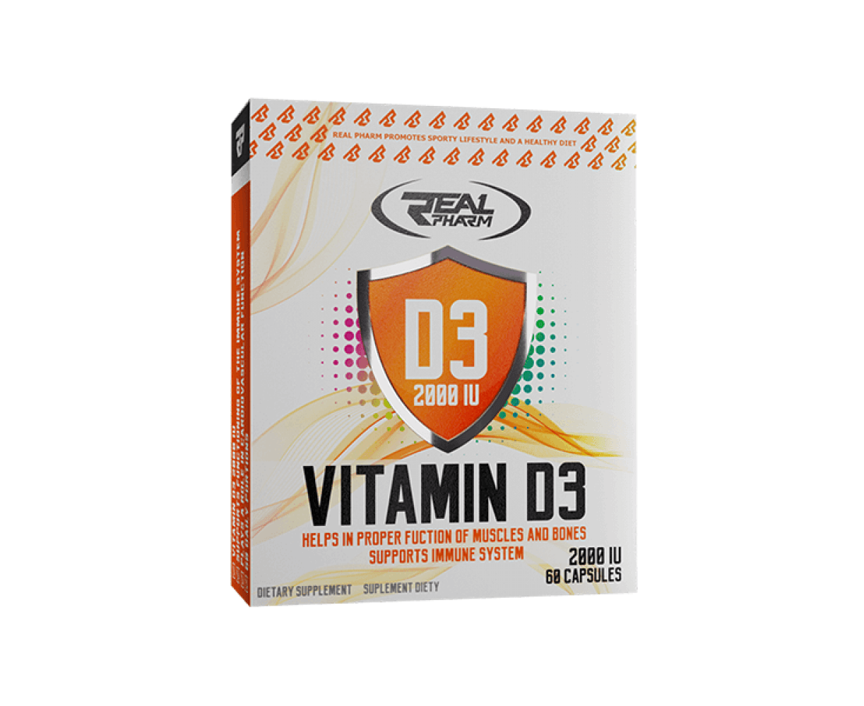 Real Pharm Витамин D3 Real Pharm Vitamin D3 2000 IU 60 капсул, , 