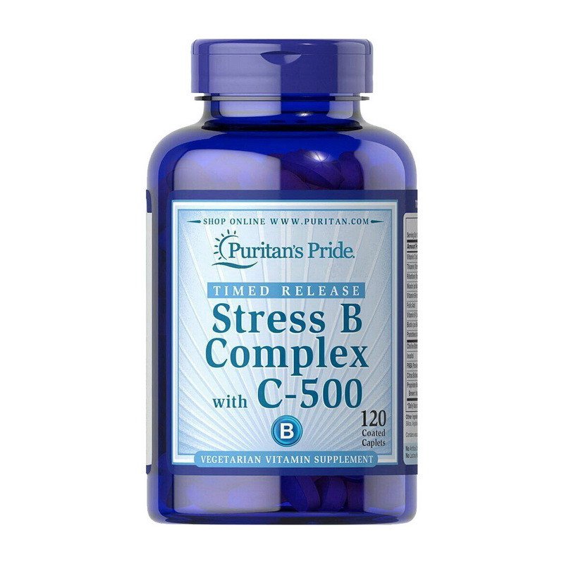 Puritan's Pride ΠΠΎΠΌΠΏΠ»Π΅ΠΊΡ Π²ΠΈΡΠ°ΠΌΠΈΠ½Π° B Stress B Complex with C-500 Timed Release 120 ΠΊΠ°ΠΏΡΡΠ», ,