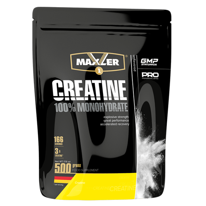 Maxler Creatine Monohydrate – пакет 500 г,  мл, Maxler. Креатин. Набор массы Энергия и выносливость Увеличение силы 