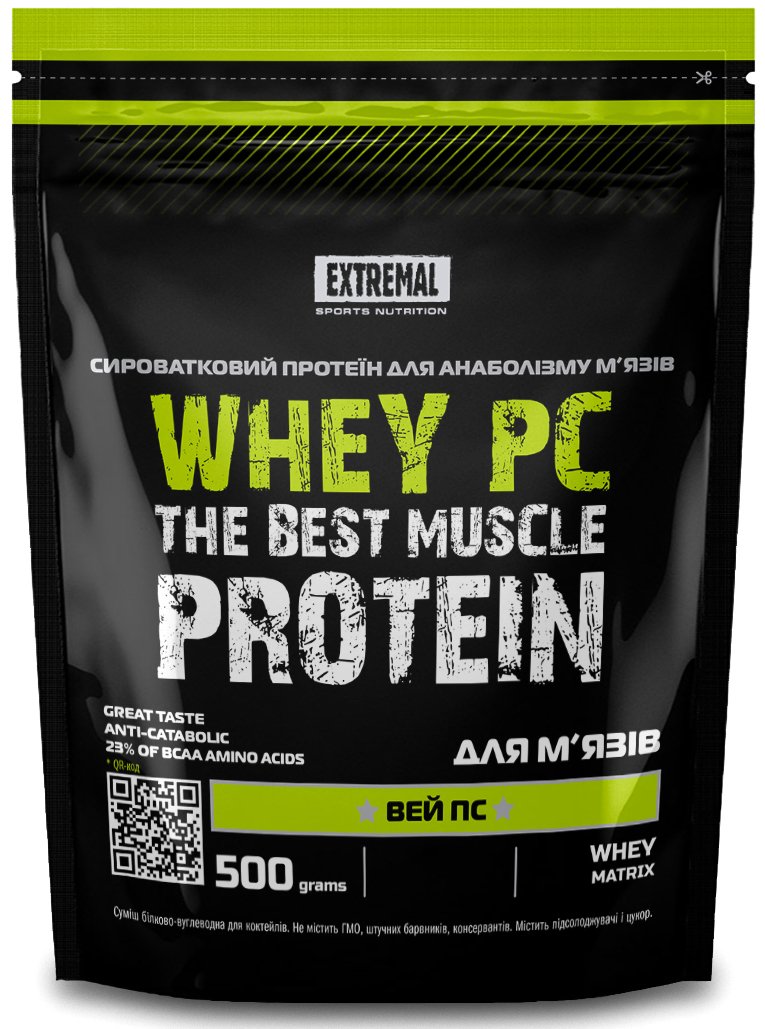 Протеин Extremal Whey pc 0,5 кг Вкус ликера "Адвокат",  ml, Extremal. Proteína. Mass Gain recuperación Anti-catabolic properties 
