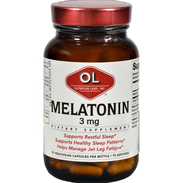 Melatonin 3 mg, 75 шт, Olympian Labs. Мелатонин. Улучшение сна Восстановление Укрепление иммунитета Поддержание здоровья 