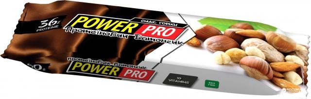 Power Pro Протеїновий батончик 36% горіх Nutella, , 