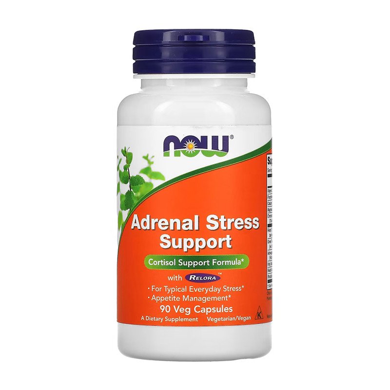 NOW Foods Adrenal Stress Support 90 Veg Caps,  мл, Now. Спец препараты. 