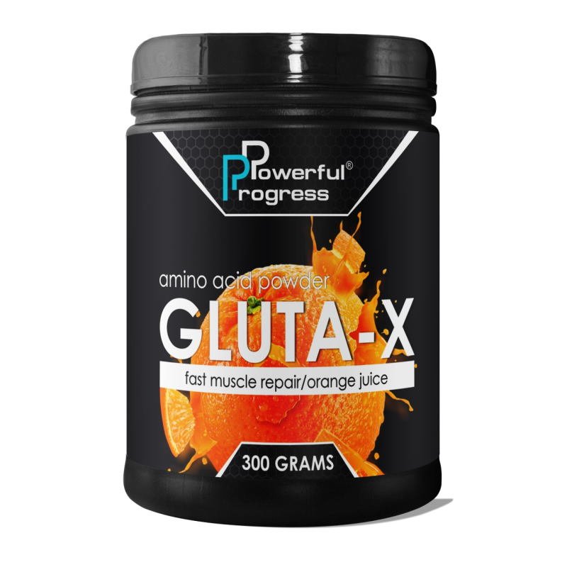 Аминокислота Powerful Progress Gluta-X, 300 грамм Апельсин,  ml, Powerful Progress. Aminoácidos. 