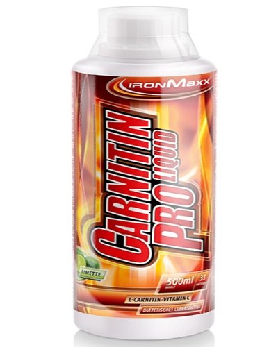 Carnitine Pro Liquid, 500 мл, IronMaxx. L-карнитин. Снижение веса Поддержание здоровья Детоксикация Стрессоустойчивость Снижение холестерина Антиоксидантные свойства 