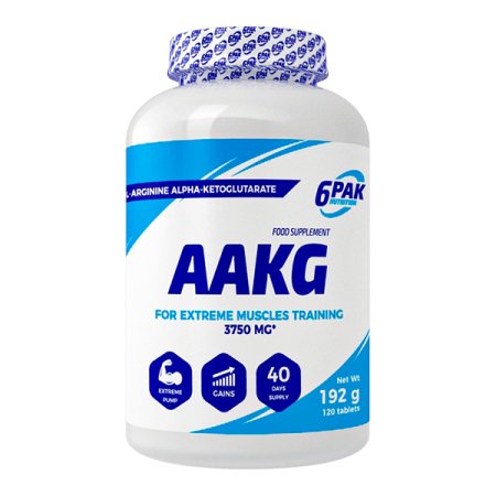 Аминокислота 6PAK Nutrition AAKG, 120 таблеток,  ml, 6PAK Nutrition. Aminoácidos. 