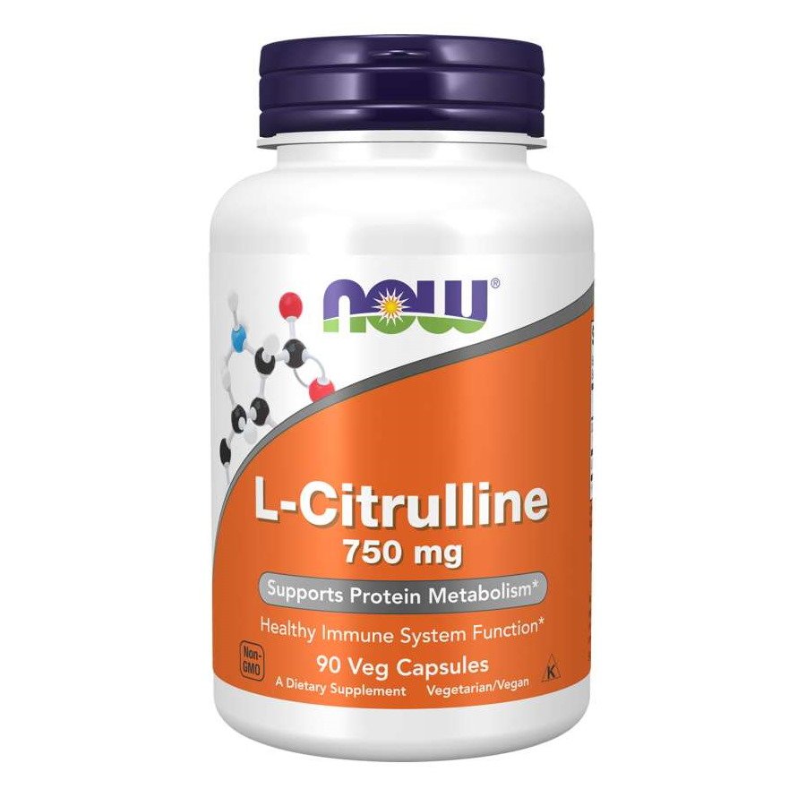 Аминокислота NOW L-Citrulline 750 mg, 90 вегакапсул,  мл, Now. Аминокислоты. 