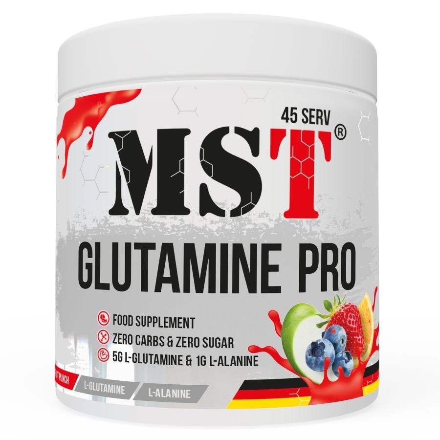 Аминокислота MST Glutamine Pro, 315 грамм Фруктовый пунш,  ml, MST Nutrition. Aminoácidos. 
