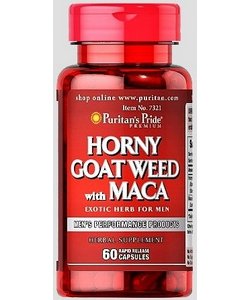 Horny Goat Weed with Maca, 60 pcs, Puritan's Pride. Testosterone Booster. General Health Libido enhancing Anabolic properties Testosterone enhancement 