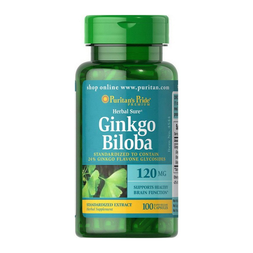 Екстракт Гінкго Білоба Puritan's Pride Ginkgo Biloba 120 mg 100 caps,  ml, Puritan's Pride. Special supplements. 