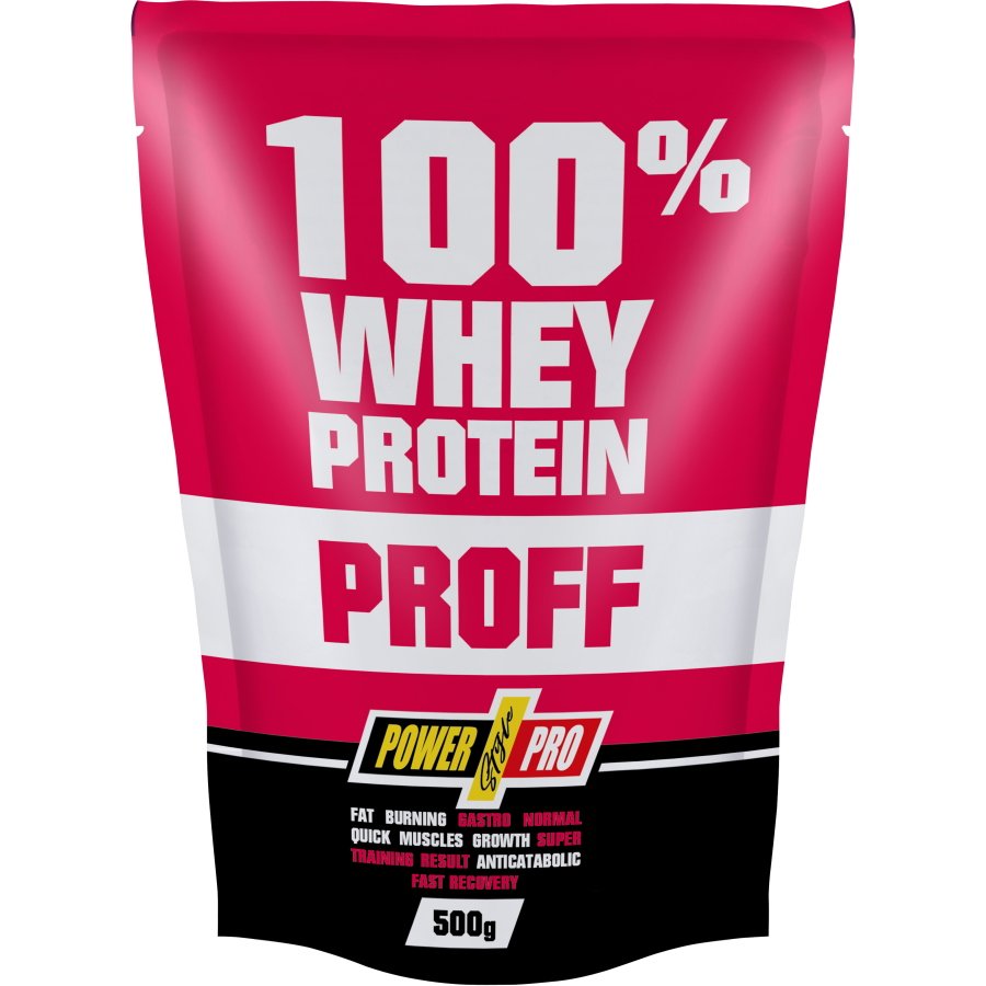 Протеин Power Pro 100% Whey Protein Proff, 500 грамм Клубника,  ml, Power Pro. Protein. Mass Gain recovery Anti-catabolic properties 