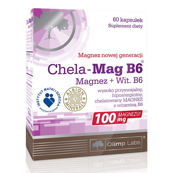 Магний Б6 Olimp Chela-Mag B6 60 капсул,  ml, Olimp Labs. Magnesium Mg. General Health Lowering cholesterol Preventing fatigue 
