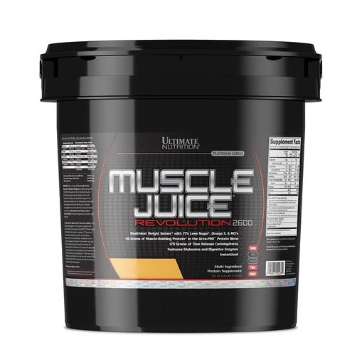 Гейнер Ultimate Muscle Juice Revolution 2600, 5 кг Банан,  мл, Ultimate Nutrition. Гейнер. Набор массы Энергия и выносливость Восстановление 