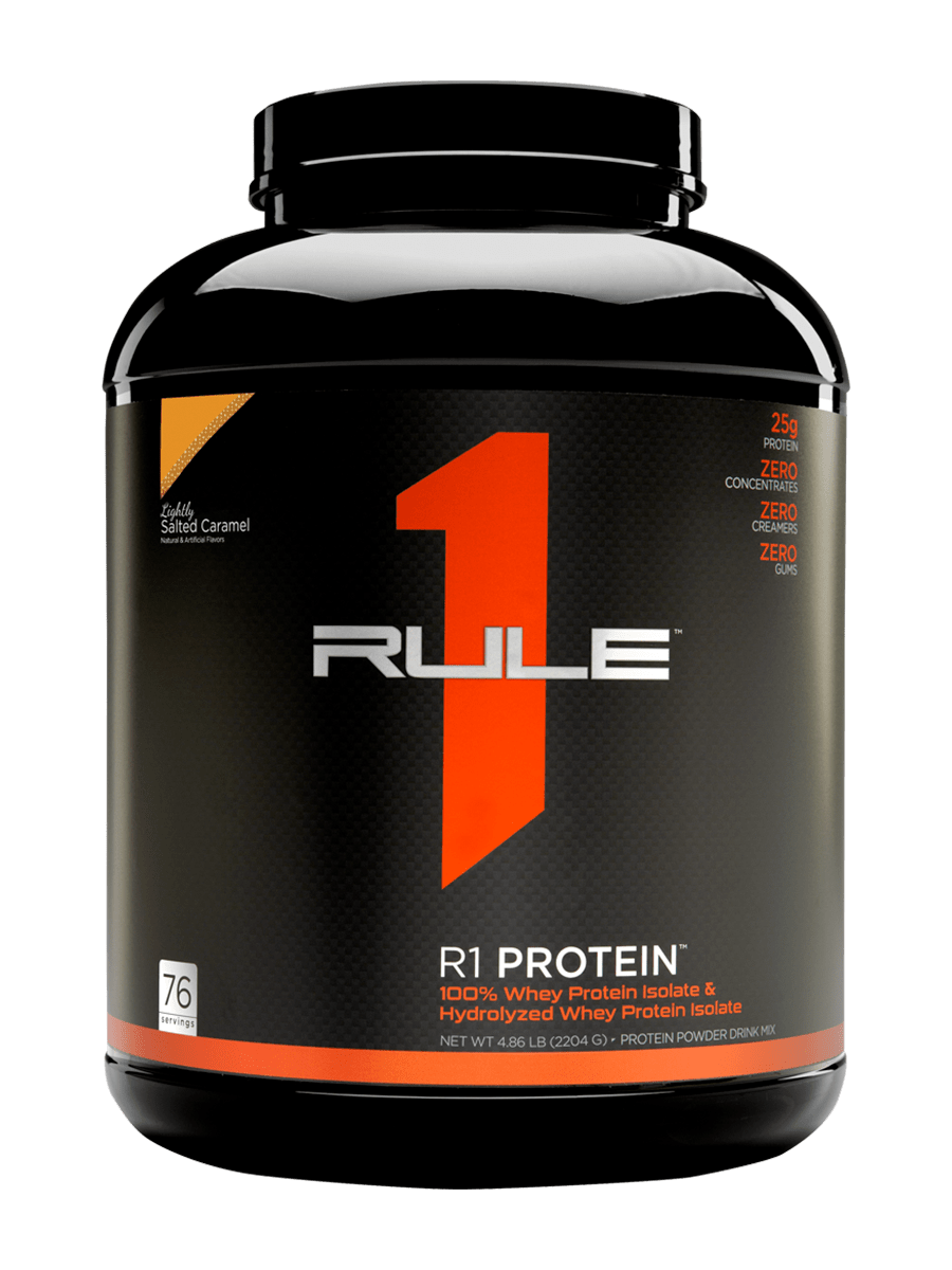 Сывороточный протеин изолят R1 (Rule One) R1 Protein 2204 грамм Соленая карамель,  мл, Rule One Proteins. Сывороточный изолят. Сухая мышечная масса Снижение веса Восстановление Антикатаболические свойства 
